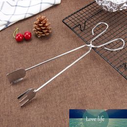 1 Pcs Barbecue Carbon Clip Long Handle Tongs Stainless Steel Oven Charcoal Salad Tong Kitchen Supplies Tool