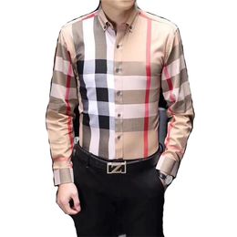 2021 Mens Shirt Luxurys Designers Menswear Casual bussiness Shirtsa Classic Man Dress Shirts Men Long Sleeve Brand Fashion Spring M-3XL#010