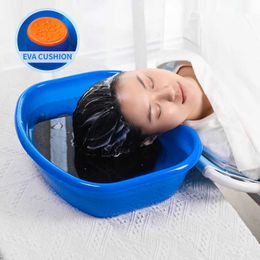 Portable Shampoo Sink Hair Bed dresser Washbasin Plastic Basin With Drain Hose Washing Tub For Kids Disabled Elderly 2110262730
