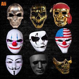 -2021 Halloween classico terrorista V maschera clown motenaw vendetta fantasma festa maschile decorazione per adulti