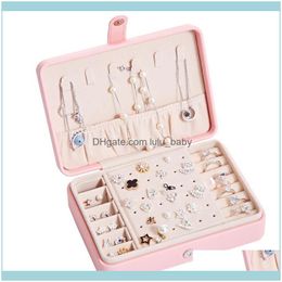 Jewellery Packaging & Display Jewelryjewelry Pouches Bags Portable Pu Box Bracelet Earrings With Magnetic Clasp Necklace Ring Storage Mir