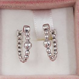 Authentic 100% 925 Sterling Silver Pandora Stud Earrings With Clear Cz Fits European style