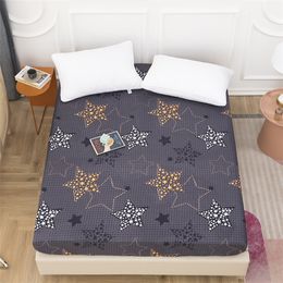 Design Polyester Bed Fitted Sheet Mattress Cover Printing ding Linens Four Corners with Elastic Band 220217