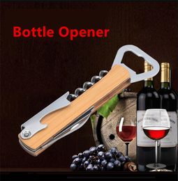 Wooden Handle Professional Wine Opener Multifunction Portable Screw Corkscrew Wine Bottle Opener