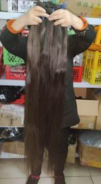 Super lange kambodschanische gerade rohe menschliche haare 40 zoll 1 bündel deal unverarbeitete haare weben
