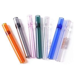 New 100mm glass pipe transparent high tension silicon smoke Philtre pipes