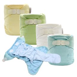 Diapers Baby Cloth DiaperCover Washable Reusable Nappies AI2 Nappy With Bamboo Cotton Insert Prefold Diaper All In Two 210312