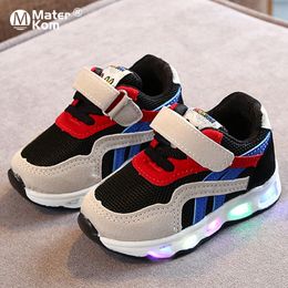 Size 21-30 Children's Led Shoes Boys Girls Lighted Sneakers Glowing Shoes for Kid Sneakers Boys Baby Sneakers with Luminous Sole 210308