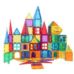Large Size Colour Window Magnetic Block Light-Transmitting Magnet Building Blocks Educational Toys For Children Q0723