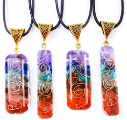 Orgone Energy Orgo Energy Pendant Spirit Arcade Crystal Semi Gem Stone Meditation Seven Chakra Pendant Handicraft Party Favor EEB5518