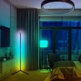 Modern Floor Lamp Dimmable RGB Corner Bedroom Atmosphere Indoor Decoration Stand Light Control by Remote