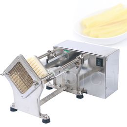 Electric Vegetable Fruit Cutting Machine Kitchen Potato Chips French Fries Shred Bar Cutter Slicer Commercial Automatic Crispy Fry Maker