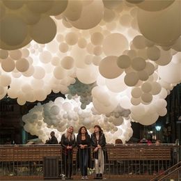 White balloon sea of Clouds 5inch 10inch 12inch 36inch Big Balloon Wedding Birthday Party decor Helium latex globos Y0622