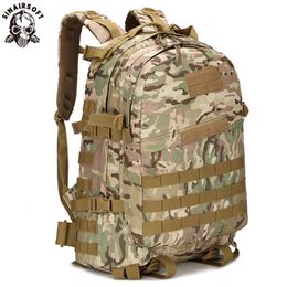 3D Outdoor Sport Military Tactical Climbing Mountaineering Backpack Camping Hiking Trekking Rucksack Travel Outdoor Bag 40L Bags Q0721