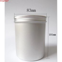 50pcs Aluminium 500ml Empty Round Pot Bottle 17oz 500g Large Size Screw Top Tin Cans Storage cylinder for powderhigh quatity