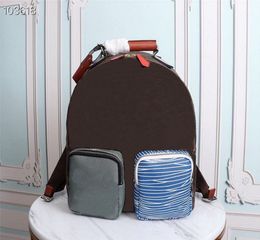 Fashion Luxury design solid Double backpack canvas cotton portable Travel commuting is unisex Military Classic pure color Patchwork Preppy Style