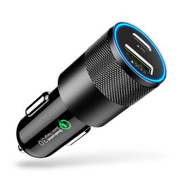 CCC-U2QC PD USB C Car Charger Quick Charge 4.0 3.0 Fast Charging For All Smartphones Type C Phone Chargers