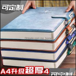Notepads Notes & Office School Supplies Business Industrial A5 Retro Notebook Tra-Thick Thickened Notepad Soft Leather Work Meeting Record B