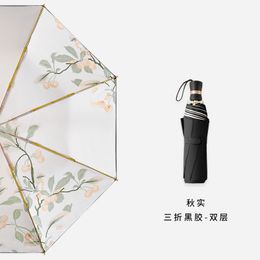 Beach Umbrella Sunshade 12 Ribs Auto Defense Wind Vintage ChineseRain Women Windproof Parasoles Unbrella EB50YS