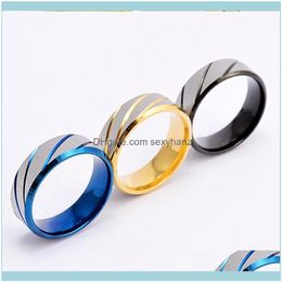 Cluster Rings Jewelrymens Titanium Steel Ring Mirror Polishing Jewellery Anniversary Engagement Wedding Promise Fs99 Drop Delivery 2021 Sfsjq