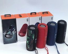 Flip 5 Mini Wireless Bluetooth Speaker Portable Outdible Sports Audio Double Horn Speakers مع صندوق البيع بالتجزئة