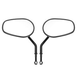 8mm Black Aluminium Alloy Left Right Rear View Side Motorcycle Mirrors For Harley