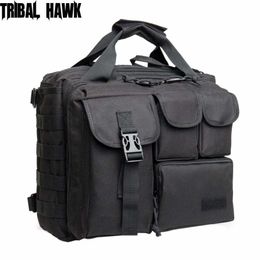 Multifunction Military Tactical Shoulder Bag Nylon Messenger Bag Laptop Handbags Briefcase Outdoor Climbing Hiking Hunting Bag Q0721