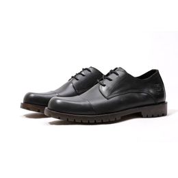 Italian Genuine Cow Leather Formal Oxford Men Shoes Lace Up Thick Sole Business Office Work Dress Shoes Male Footwear E41