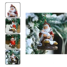 Christmas Decorations Practical Santa Claus Pendants Realistic Festal With Hanging Hole Eye-catching Miniatures