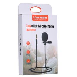 microphone extension cable UK - Microphones Lavalier Microphone Professional Camera Mobile With 2m Audio Extension Cable 3.5mm Adaptor For Video Blog Lapel Mic