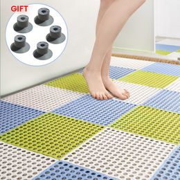 Top Creative Bath Room Mats Bathroom Carpet Set Mesh Soft Plastic Non-slip Foot Massage 8 Colors for Choose Free Combination New