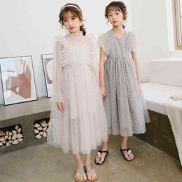 4 to 16 Y 2021 Spring Summer New Stars Fancy Baby Princess Dress Girls Dress Toddler Maxi Long Dress Kids Lace Dress,#5579 G1129