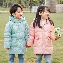 2021New Children Winter Jacket Girls Snowsuit Coat Hooded Parkas Kids Outerwear Thicken Windproof Boy Clothes 4-10 Years H0909