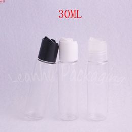 30ML Transparent Flat Shoulder Plastic Bottle , 30CC Lotion / Shampoo Travel Packaging Empty Cosmetic Containerhigh qty