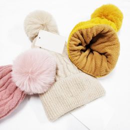 acrylic domes UK - Spring & Fall WOMAN Fleece and heavy knitted hat man beanie winter keep warm Skull Caps casual noverlty his hers hats Travel, outdoor Christmas present