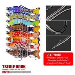 Top quality 8 Colour 10cm 15.61g Bass Fishing Lure Topwater Fishing Lures Multi Jointed Swimbait Lifelike Hard Bait Trout Perch