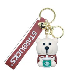 Doll Pendant key chains straps Epoxy Bear Keychain Creative Gift for bags wallet cell phone charms