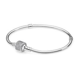 2021 NEW 100% 925 Sterling Silver 590723CZ Classic Bracelet Clear CZ Charm Bead Fit DIY Original Fashion Bracelets factory Free Wholesale Jewelry Gift