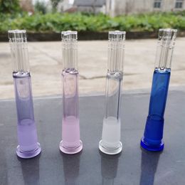 Colourful Glass downstem smoking accessrioes 4 arms diffuser 18mm Male to 14mm Female Joint Hookahs down stem for bong water pipes