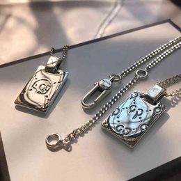 Ag925 Sterling Silver G Skull Elf Necklace Men and Women Couple Retro Pendant Trend Hip Hop Luxury Pendant High-end Jewelry GiftW8NU{category}