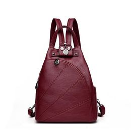 Woman Backpack Bag Casual Wild Soft Leather Dual-use Large Capacity Backpack handbags purse
