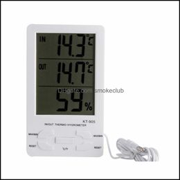 Measurement Analysis Instruments Office School Business & Industrial Digital Indoor Outdoor Lcd Clock Thermometer Hygrometer Temperature Hum