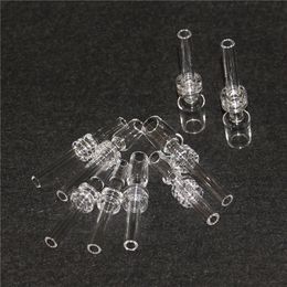 100% Real Quartz Tips 10mm 14mm 18mm for Smoking Dab Oil Rigs Concentrate Silicone Pipes Glass Bongs QuartzNail