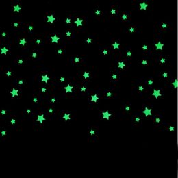 Wall Stickers 3D Star And Moon Energy Storage Fluorescent Glow In The Dark Luminous On For Kids Room Living Decal #W5