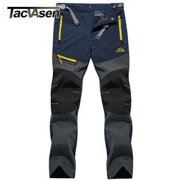 TACVASEN 4 stagioni pantaloni tattici da uomo traspiranti pesca escursionismo campeggio pantaloni impermeabili senza pile tasca con cerniera pantaloni casual G1007