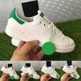 New Mens Stan Smith casual Shoes triple white metallic gold foundation pink lush red silver black Men women sneakers trainers US 5-11