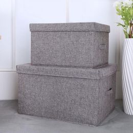 hot 2pcs/set Cotton And Linen Storager Foldable Large Waterproof Laundry Bucket Home Bathroom YU-Home 210309