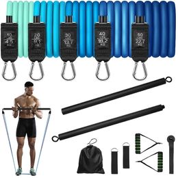 Fitness Resistance Bands Exercise Tube Pull Rope Elastic Rubber Band Comprehensive Training Expander Pilates Bar Equipment 220216