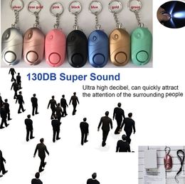 Alarm systems With LED Light 130DB Keychain Alarm Anti Lost Wolf Attack FOR Girl Women children old people Anti-Attack