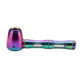 Colorful metal pipe gift box with combustion supporting mesh, aluminum alloy cigarette holder and glass cigarette gun